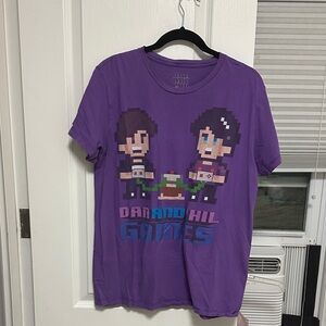 Purple Dan and Phil Games Pixel Art Shirt